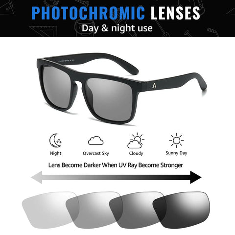 Premium Mens Photochromic Polarized Sunglasses Featuring Hella Sharp Transition Lenses And Top Tier ANSI Z871 Safety Certification For All Day Outdoor Use With Zero Sweat Glare Blocking Vibes