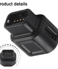 Close-up of USB-C To 4-Pin Charger Adapter For 12-Speed Electronic Derailleurs And Type-C Converter Cable, black, ABS metal
