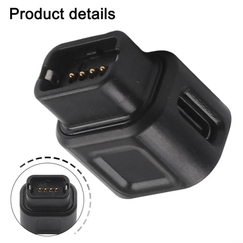Close-up of USB-C To 4-Pin Charger Adapter For 12-Speed Electronic Derailleurs And Type-C Converter Cable, black, ABS metal