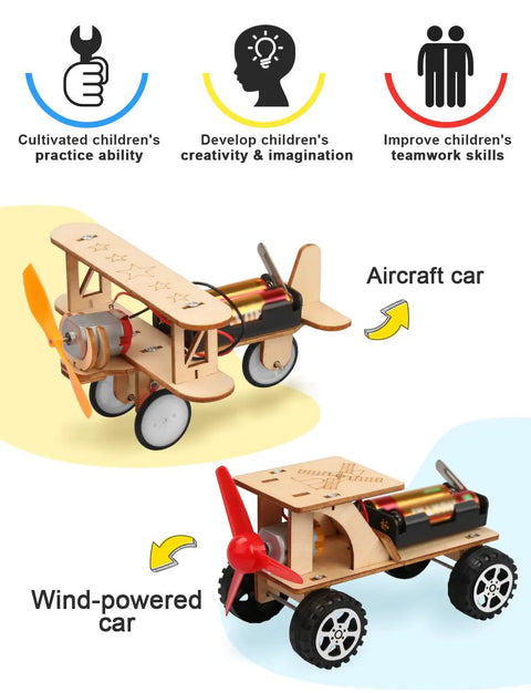 5 In 1 STEM Kit For Kids Ages 8 To 12 Build Five Model Cars Wooden 3D Puzzles Hands On Science Toys For Boys And Girls Educational Gift Set