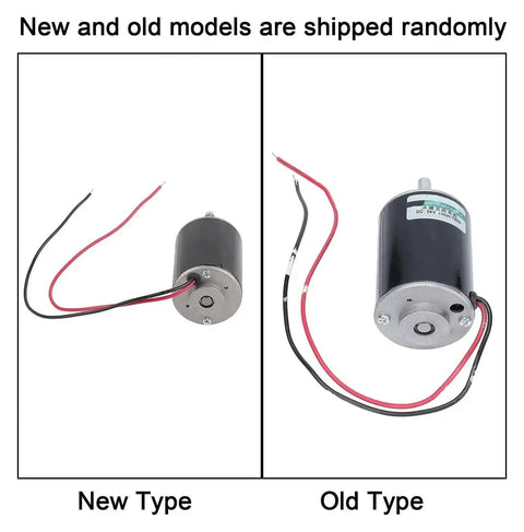 High Torque DC Gear Motor 12V 24V 3500-7000 RPM 30W Reversing Wiring Worm Drive Adjustable Speed Micro Turbine Gearbox, new and old type comparison