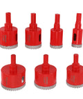 Pro Brazed Hole Saw Kit For Tile Glass Marble Cutting In 12 Sizes With Dry Wet Drill Bits Plus Locating Mold Storage Case Ejection Pin And Positioning Tools For Serious DIY Home Projects You Gonna Love This Set, red brazed diamond hole saws 35-50mm