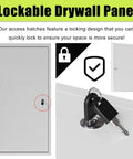 Heavy Duty Aluminum Lockable Drywall Access Panel Slick Black Flush Mount Wall Hatch with key lock design for security.
