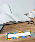 36 Pieces Clear Nameplate Pocket Self Adhesive Desk Name Tag Covers for School Classrooms and Offices, 13.5 x 4.9 Inches