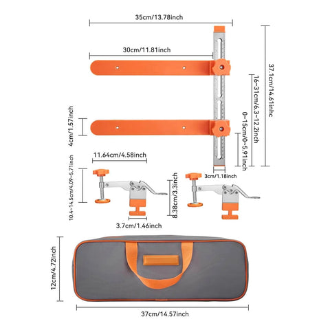 Slide Installation Jig With Toggle Clamp And Magnetic Arm Locator For Cabinets Faster Straighter And Smarter Drawer Installations On Side Mount And Undermount Slides Durable Cabinet Hardware Jig With Case