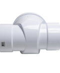 Side view of 6 In PVC Backwater Valve For Basement Protection From Sewer Backflow And Street Sewage Backups With Elastomeric Seal