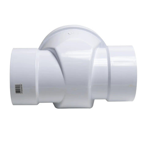 Side view of 6 In PVC Backwater Valve For Basement Protection From Sewer Backflow And Street Sewage Backups With Elastomeric Seal