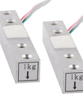 Dual Pack Digital Load Cells 1Kg 5Kg 10Kg 20Kg High Precision Miniature Weight Sensors For Arduino DIY Electronics Portable Kitchen Scale Projects Four Wire 5 To 10V Drive Easy Hookup, 1kg aluminum alloy