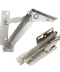 Two Pack 80 Degree Sprung Cabinet Hinges With Soft Close Dampening Lift Up Stay Top Support, metal foldable lifting brackets