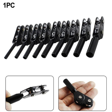 Black stainless steel fishing rod tip roller, detachable saltwater guide pulley for 8mm rods
