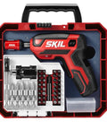 Rechargeable 4V Cordless Pistol Grip Screwdriver With 42 Piece Bit Set USB Charger And Carrying Case for DIY home projects