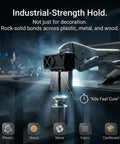 Industrial-strength hold of black hot glue sticks for glue gun; ideal for crafts, repairs, cable management, electronics, automotive trim.