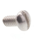 Close-up of Machine Screws Pan Head Slotted Drive Size 0-80 X One Eighth Inch Grade 18-8 Stainless Steel 25 Pack For Machinery And Appliances Use With Nuts Or Pre Threaded Holes.