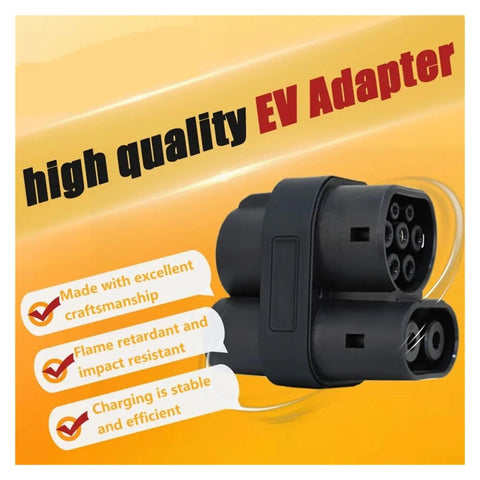 CCStoCCS2 DC Fast Charging Adapter 250 Amp 250 KW 1000V Electric Vehicle Charger compact black EV adapter for efficient charging.