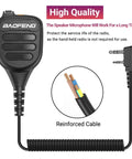 Beefy Handheld Ham Radio Microphone With IP54 Waterproof Rugged Speaker Mic, reinforced cable, and volume control