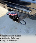 2 Inch Hitch Cover Tube Plug For 2 Inch Receivers Class 3 4 5 Fits Toyota Ford Jeep Chevy Nissan Dodge Ram Porsche Mercedes Polaris Ranger ATV UTV Durable Rubber Protector with US flag design