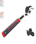 Self Locking Speed Wrench With Tri Grip Jaw And Universal Adjustable Shank For 6 8 10 12 Inch Quick Pipe Vise All In One Tool