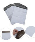 Self-Seal White Poly Mailer Bags 100 Pack 10x14 Inches Waterproof And Tear-Resistant Shipping Bags detail with peel-and-seal closure