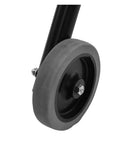 Close-up of the 4 inch rear wheel on the 24 Inch Rolling Tilt Fan With 8600 CFM Industrial Airflow, heavy duty design