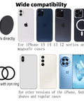 Beefy Strong Magnetic Phone Holder Base with Wide Compatibility featuring iPhone, Android models, and iron ring adapters visible.