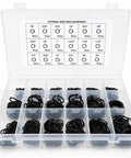 External Snap Ring Kit 600-Piece Pro Grade Steel With Phosphate Finish 1/8 To 1-1/4 Inch in clear case with compartments