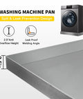 Stainless Steel Washing Machine Pan For Floor Protection 32 By 30 By Two And A Half Inches Heavy Duty Drip Tray