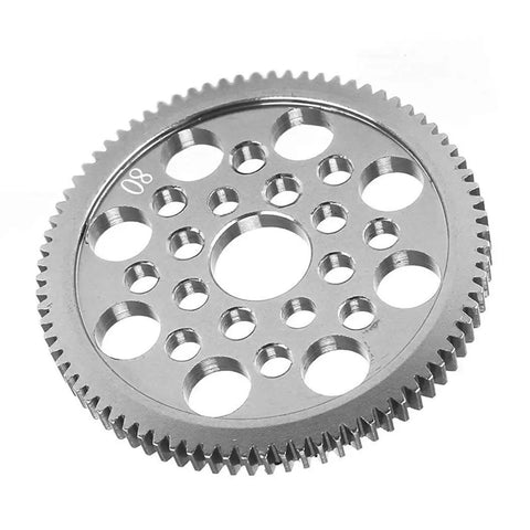 7075 Aluminum 48P Spur Gear 80T Upgrade for Sakura D3 CS SXI XIS One Tenth Scale RC On Road Drift Car Belt Drive Compatible Part