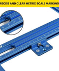 Heavy Duty Adjustable Juice Groove Routing Jig Built From Tough Anodized Aluminum With Secure Hold Downs And Precision Centering Blocks Kicks Routing Hassles Out The Door For Clean Cuts Every Time with clear scale markings.