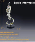 3D Space Rabbit Metal Puzzle Kit For Adults With Lights, Astronaut Mechanical Model, kit dimensions and materials info.