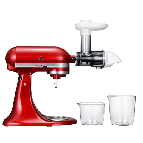 Turn Your Stand Mixer Into A Legit Slow Juicer With This Masticating Attachment, Extract Nutritious Juice, White Finish