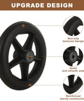 Easy Install 4 Pack 6 Inch Walker Wheels Replacement With Four Axles For Front Wheel Replacement On Walkers And Rollators, featuring upgrade design with non-slip tread and quiet axle.