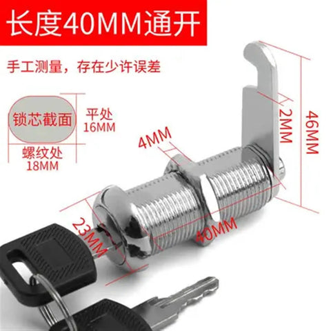 Universal Safe Cam Cylinder Lock 16 20 25 30mm With Keys For Mailbox File Cabinet And Drawer Durable Tongue Lock Easy Install
