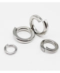 1035 Piece Heavy Duty Stainless Steel Spring Lock Washer Set For DIYers M1.6 M2 M2.5 M3 M3.5 M4 M5 M6 M8 M10 M12 M16 Elastic Gasket Included 304 Stainless Corrosion Resistant High Hardness Durable Fastener Washers, assorted sizes