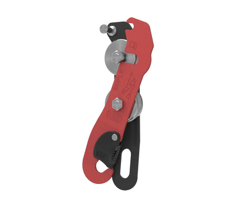 Ultra Lightweight Bobbin Caving Descender With Aluminum Pulleys Red Finish Weighs About 240 Grams Easy Rope Speed Control For Tight Passages