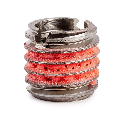 Metal Thread Repair Kit With Stainless Steel Threaded Inserts showing a side view of standard wall 3/8-16 x 9/16-12 component.