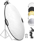 Go To 32 Inch 80cm Five In One Light Reflector Kit With Clamp And Hand Grips, Polyester surfaces, studio outdoor use