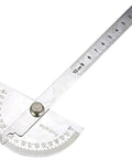Slick Stainless Steel Angle Finder And Precision Measuring Ruler Featuring A Dead On Zero To One Eighty Degree Dial With Fast Thumb Screw Action.