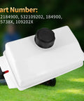 Upgraded Fuel Tank With Cap For Craftsman Husqvarna Poulan Riding Lawn Mowers Replaces 532109202 532184900