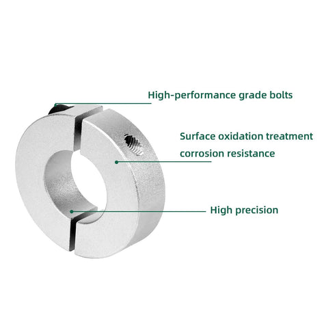 Pack Of 4 Split Shaft Collar Bore 22mm Aluminum Alloy Two Halves Clamping Collar For Shafts With 45mm Outer Diameter And 15mm Thick