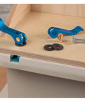 Cam Lever Woodworking Clamp Set With Quick Release For Fast Adjustments And One Hand Operation on wooden surface