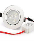 Pack Of 10 LED Color Changing Recessed Downlight Kit With Remote Control Easy Install 3W RGB Ceiling Light No Noise Or Flicker