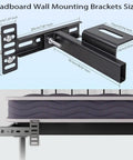 Game Changing Adjustable Headboard Brackets For Metal Bed Frame With Footboard Extension Kit sizes displayed with measurements.