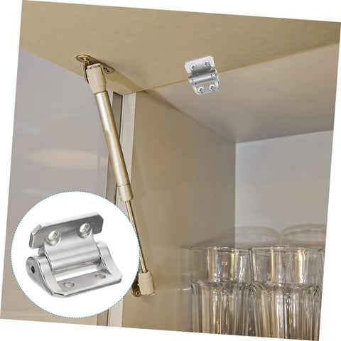 Zerodeko heavy-duty cabinet hinge, silver metal, for thick doors, installed on cabinet frame