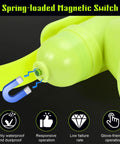 Underwater Dive Headlamp With IPX8 Waterproof, Rechargeable Scuba Light showing spring-loaded magnetic switch detail