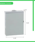 Homeline 125 Amp Outdoor Main Lugs Load Center With Cover 12 Space 24 Circuit Plug On Neutral Ready dimensions view