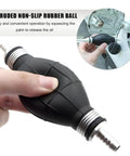 Hand Fuel Transfer Pump With Manual Primer Bulb For Cars Boats And Marine Fuel Systems, 10mm 3/8 Inch Rubber Fuel Line in use
