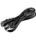 Top Tier Six Foot Ul Certified Ac Power Cord For Desktop Pcs And Monitors Plug And Play Heavy Duty Extension Cable, 1.8M black