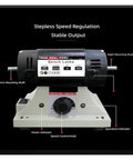 Heavy Duty 800W Bench Grinder Stone Polishing Machine With Flexible Shaft Handle Badass Copper Motor, front view with speed control knob.