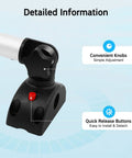 Detailed view of convenient knobs and quick release buttons on the 1 Pair Kayak and Canoe Stabilizers System With PVC Outriggers