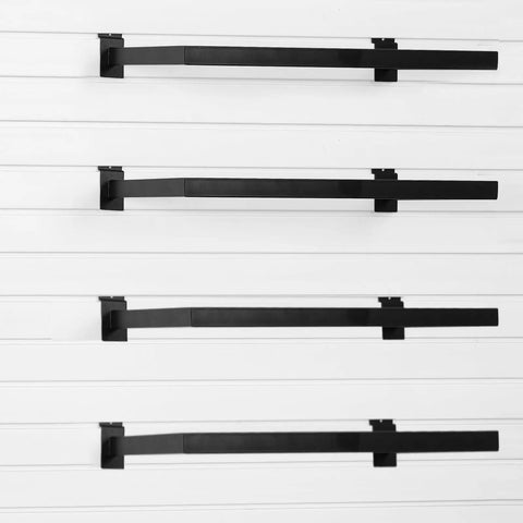 Slatwall U Shaped Hangrail 24x12 Inch Tubing For Retail Displays And Home Garment Storage Durable Steel With Powder Coat Universal Fit On Most Slatwall Panels For Garage And Closet Organization